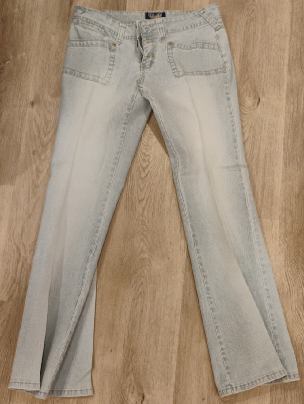 Angels Jeans Light Blue Wide-Leg Flare Jeans